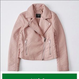 Pink Leather Jacket from Abercrombie
